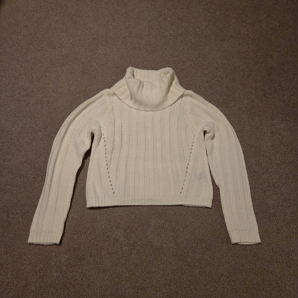 Charlotte Russe Cream Cowl Neck Sweater